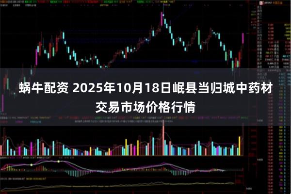 蜗牛配资 2025年10月18日岷县当归城中药材交易市场价格行情